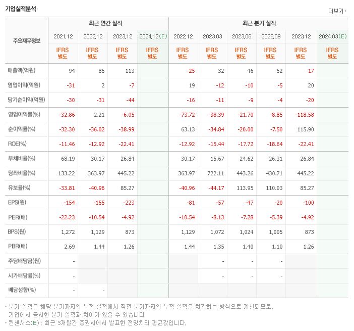 비케이홀딩스 재무제표