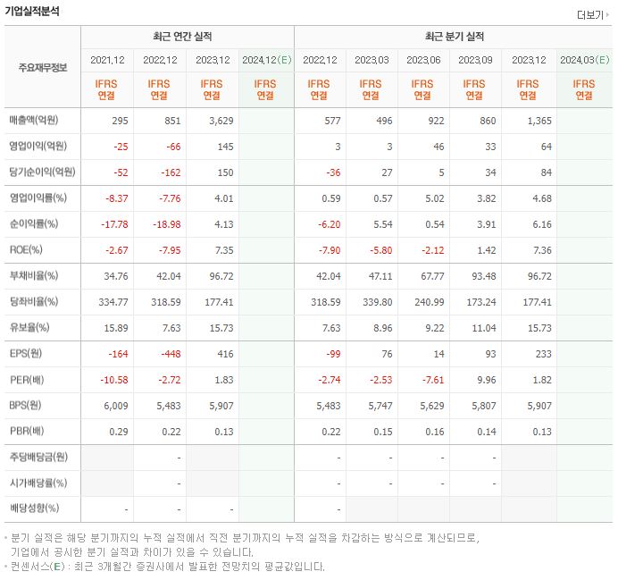 로스웰 재무제표