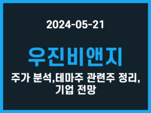 우진비앤지 주가 분석, 테마주 관련주 정리, 기업 전망 썸네일