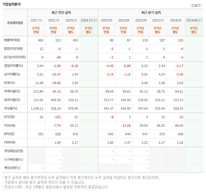 솔트웨어 재무제표